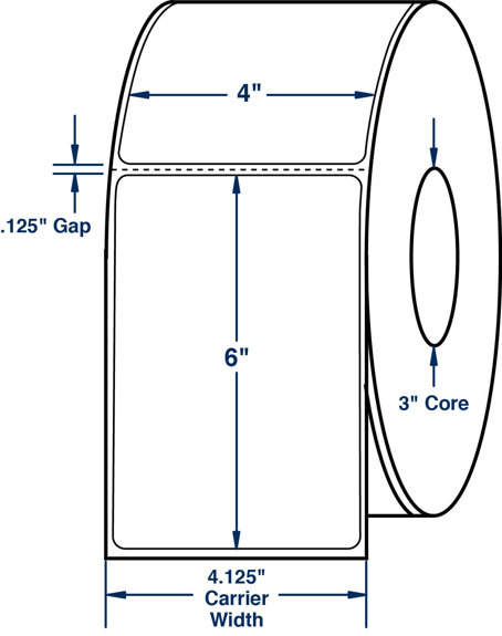 Compulabel 510118 4" x 6" Direct Thermal Labels