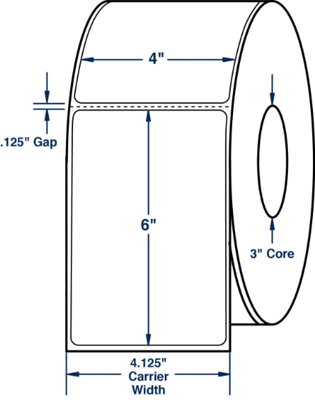 Compulabel 510757 4" x 6" Direct Thermal Labels