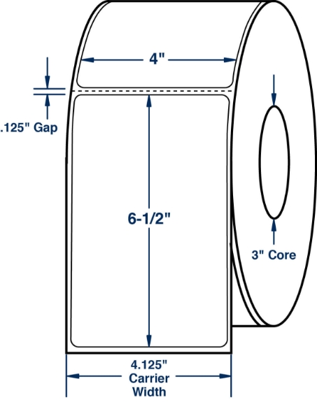 Compulabel 510513 4" x 6-1/2" Direct Thermal Labels