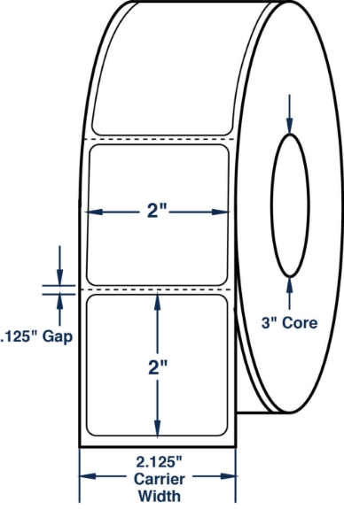 Compulabel 620122 2" x 2" Thermal Transfer Labels