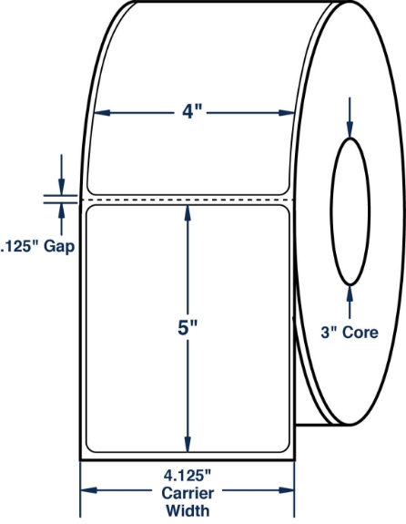 Compulabel 620662 4" x 5" Thermal Transfer Labels