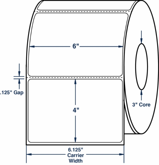 Compulabel 621000 6" x 4" Thermal Transfer Labels