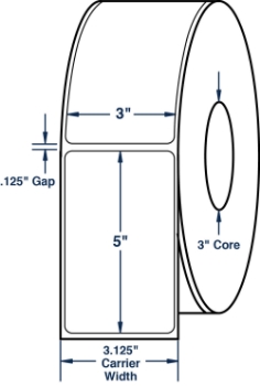 Compulabel 620302 Compulabel 620302 3" x 5" Non-Perforated Thermal Transfer Labels