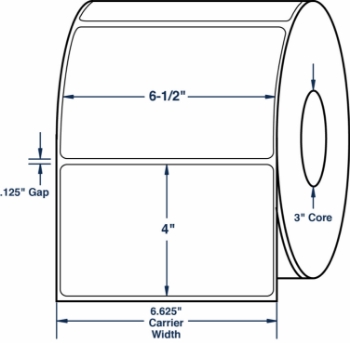 Compulabel 623147 Compulabel 623147 6-1/2" x 4" Non-Perforated Thermal Transfer Labels