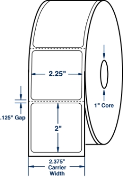 Compulabel 530605 Compulabel 530605 2-1/4" x 2" Desktop Direct Thermal Labels