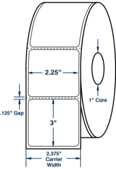 Compulabel 530616 Compulabel 530616 2-1/4" x 3" Desktop Direct Thermal Labels