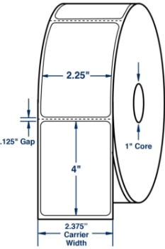 Compulabel 530627 Compulabel 530627 2-1/4" x 4" Desktop Direct Thermal Labels
