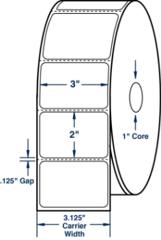 Compulabel 530741 Compulabel 530741 3" x 2" Desktop Direct Thermal Labels