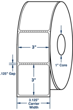 Compulabel 530640 Compulabel 530640 3" x 3" Desktop Direct Thermal Labels