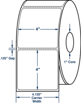 Compulabel 530807 Compulabel 530807 4" x 4" Desktop Direct Thermal Labels