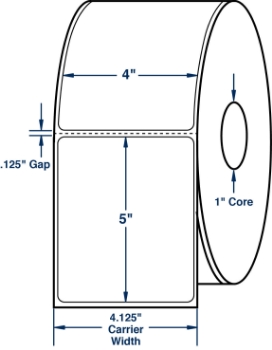 Compulabel 530662 Compulabel 530662 4" x 5" Desktop Direct Thermal Labels
