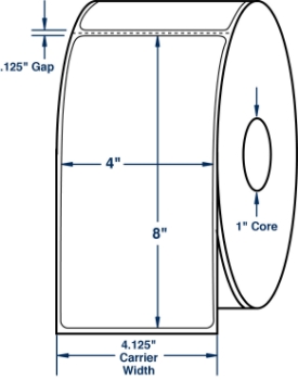 Compulabel 530717 Compulabel 530717 4" x 8" Desktop Direct Thermal Labels