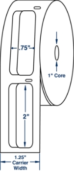 Compulabel 530842 Compulabel 530842 3/4" x 2" Dymo Comparable Labels
