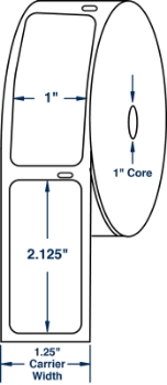 Compulabel 530864 Compulabel 530864 1" x 2-1/8" Dymo Comparable Labels