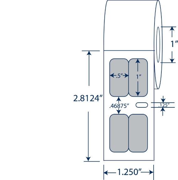 Compulabel 530820 1-1/2" x 1" Dymo Comparable Labels