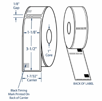 Compulabel 530425 Compulabel 530425 1-1/8" x 3-1/2" Dymo Comparable Labels