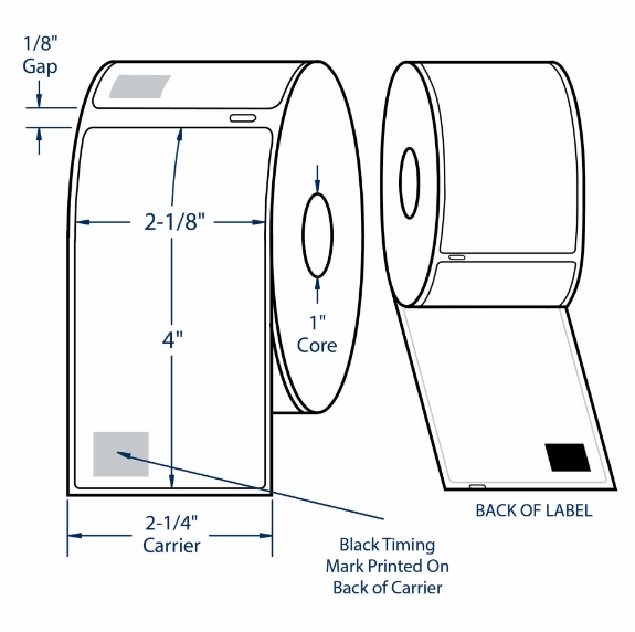 Compulabel 550157 2-1/8" x 4" Dymo Comparable Labels