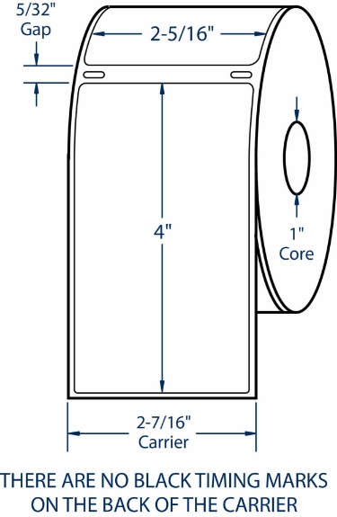 Compulabel 530201 2-5/16" x 4" Dymo Comparable Labels