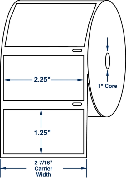 Compulabel 530897 2-1/4" x 1-1/4" Dymo Comparable Labels