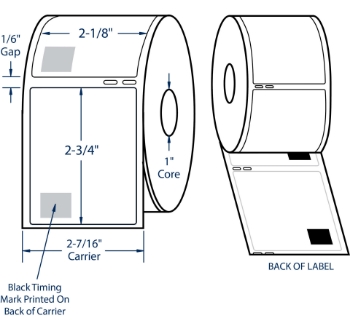 Compulabel 530155 Compulabel 530155 2-1/8" x 2-3/4" Dymo Comparable Labels