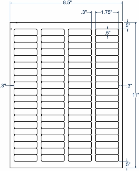 Compulabel 310735 1-3/4" x 1/2" Sheeted Labels 100 Sheets