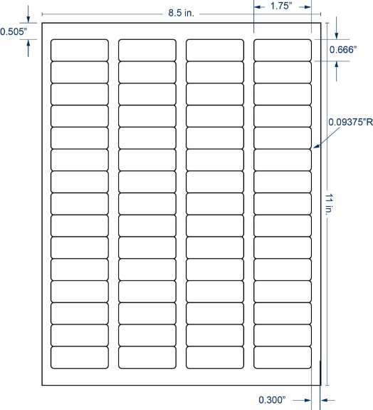 Compulabel 310689 1-3/4" x 2/3" Sheeted Labels 100 Sheets