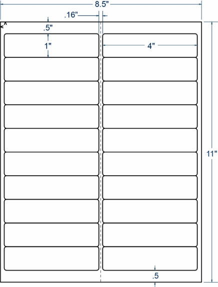 Compulabel 311174 4" x 1" Sheeted Labels 100 Sheets