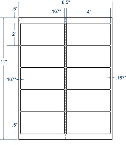 Compulabel 310746 4" x 2" Sheeted Labels 100 Sheets