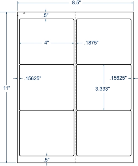 Compulabel 310779 4" x 3-1/3" Sheeted Labels 100 Sheets