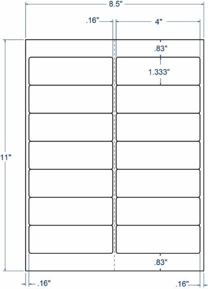 Compulabel 331435 4" x 1-1/3" Sheeted Labels 250 Sheets