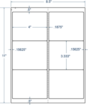 Compulabel 331244 Compulabel 331244 4" x 3-1/3" Sheeted Labels 250 Sheets