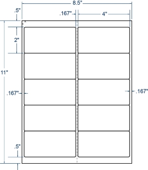 Compulabel 310972 Compulabel 310972 4" x 2" Removable Sheeted Labels 100 Sheets