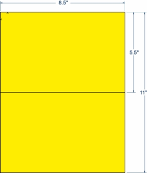 Compulabel 318600 Compulabel 318600 8-1/2" x 5-1/2" Fluorescent Yellow Sheeted Labels 100 Sheets