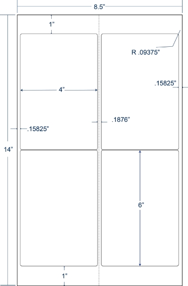 Compulabel 313907 4" x 6" Legal Size Sheeted Labels 100 Sheets