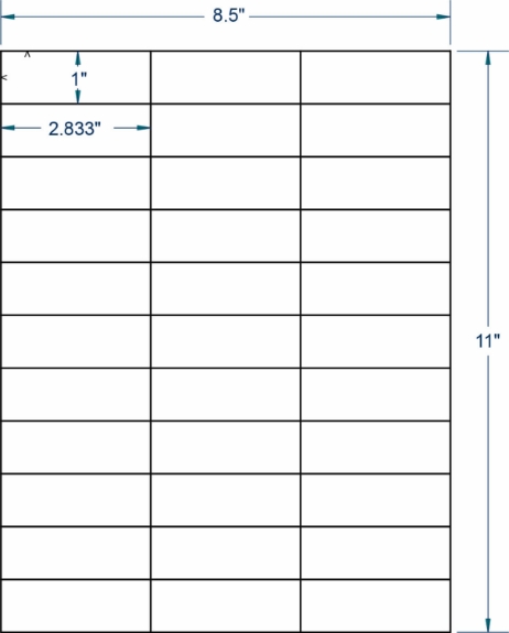 Compulabel 311308 2-5/6" x 1" Sheeted Labels 100 Sheets