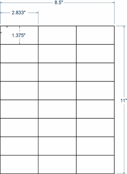 Compulabel 311253 2-5/6" x 1-3/8" Sheeted Labels 100 Sheets