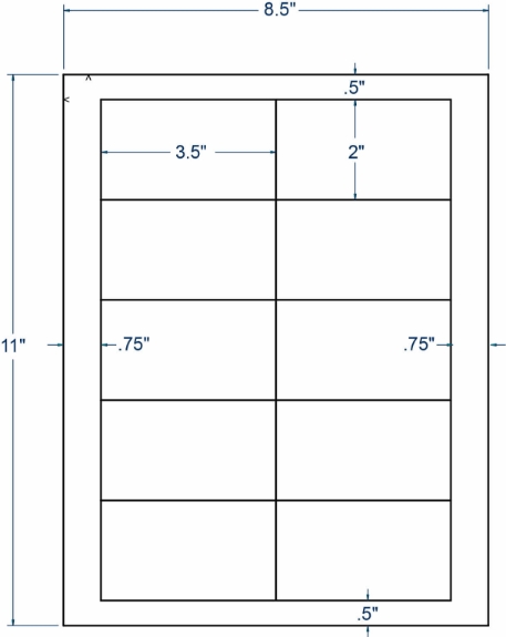 Compulabel 311455 3-1/2" x 2" Sheeted Labels 100 Sheets