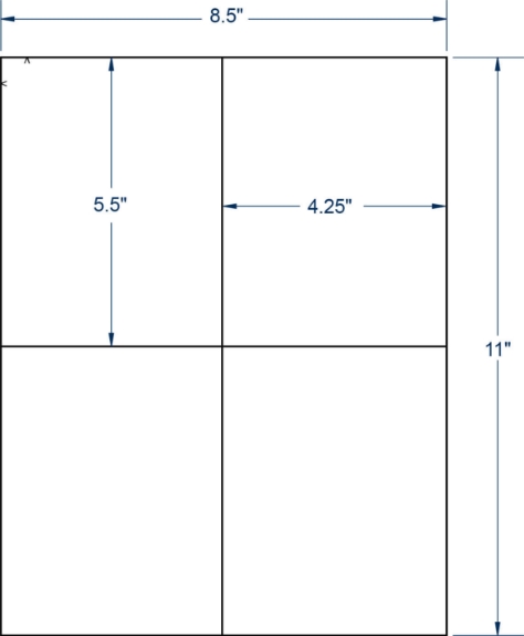 Compulabel 312704 4-1/4" x 5-1/2" Sheeted Labels 100 Sheets