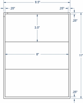 Compulabel 313007 Compulabel 313007 8" x 3-1/2" Sheeted Labels 100 Sheets