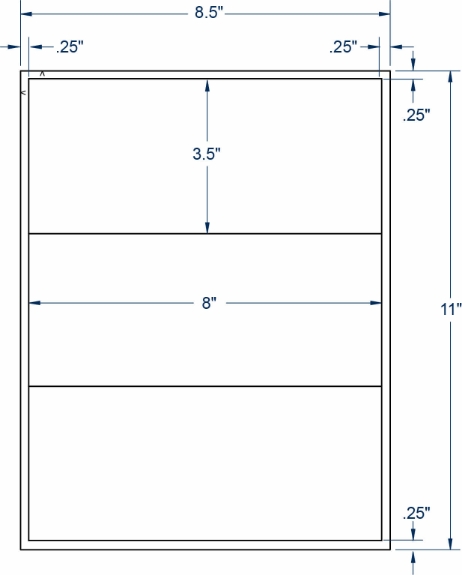 Compulabel 313007 8" x 3-1/2" Sheeted Labels 100 Sheets