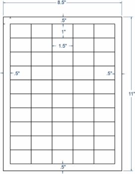 Compulabel 330153 Compulabel 330153 1-1/2" x 1" Sheeted Labels 250 Sheets