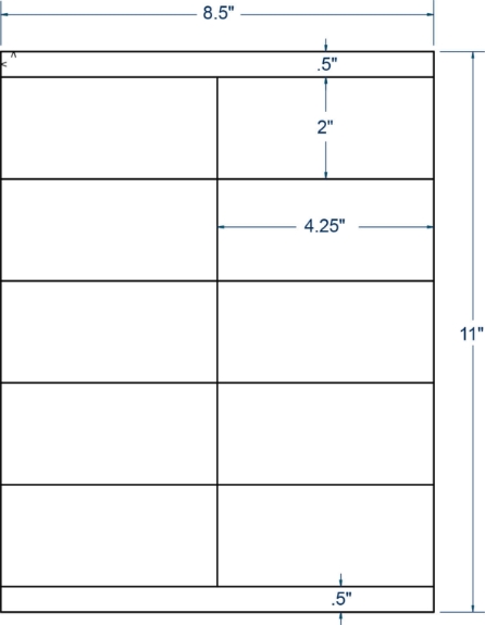 Compulabel 331806 4-1/4" x 2" Sheeted Labels 250 Sheets