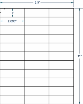 Compulabel 318712 Compulabel 318712 2-5/6" x 1" Sheeted Labels 1000 Sheets