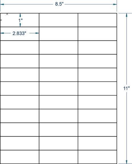 Compulabel 318712 2-5/6" x 1" Sheeted Labels 1000 Sheets