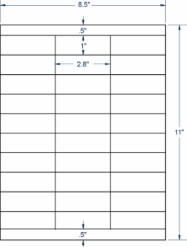 Compulabel 318756 Compulabel 318756 2-5/6" x 1" Sheeted Labels 1000 Sheets