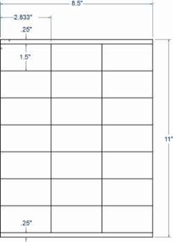 Compulabel 318745 Compulabel 318745 2-5/6" x 1-1/2" Sheeted Labels 1000 Sheets