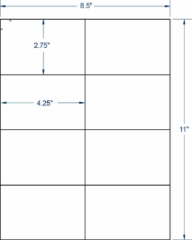 Compulabel 318767 Compulabel 318767 4-1/4" x 2-3/4" Sheeted Labels 1000 Sheets