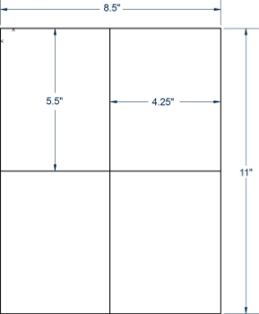 Compulabel 318677 Compulabel 318677 4-1/4" x 5-1/2" Sheeted Labels 1000 Sheets