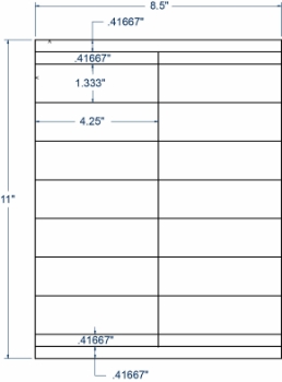 Compulabel 370157 Compulabel 370157 4-1/4" x 1-1/3" Clear Matte Sheeted Labels 100 Sheets
