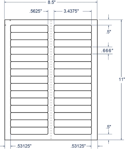 Compulabel 313650 3-7/16" x 2/3" File Folder Sheeted Labels 100 Sheets